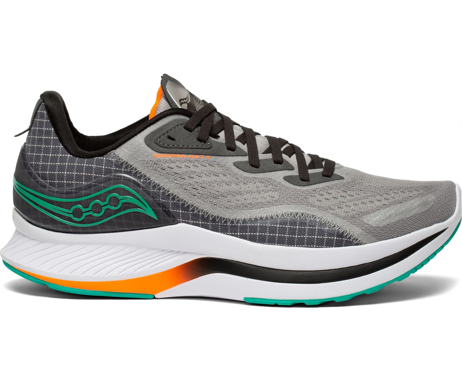 Men\'s Saucony Endorphin Shift 2 Running Shoes Grey / Black | Singapore 468MQZA